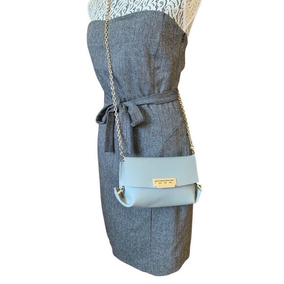 ZAC ZAC Posen Eartha Folded Gusset Chain Crossbody Bag in Gray - Picture 12 of 12